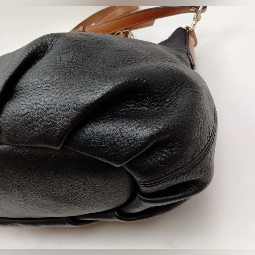 MCM Black and Tan Leather Satchel/ crossbody Bag MCM Shoulder Bag Black PVC